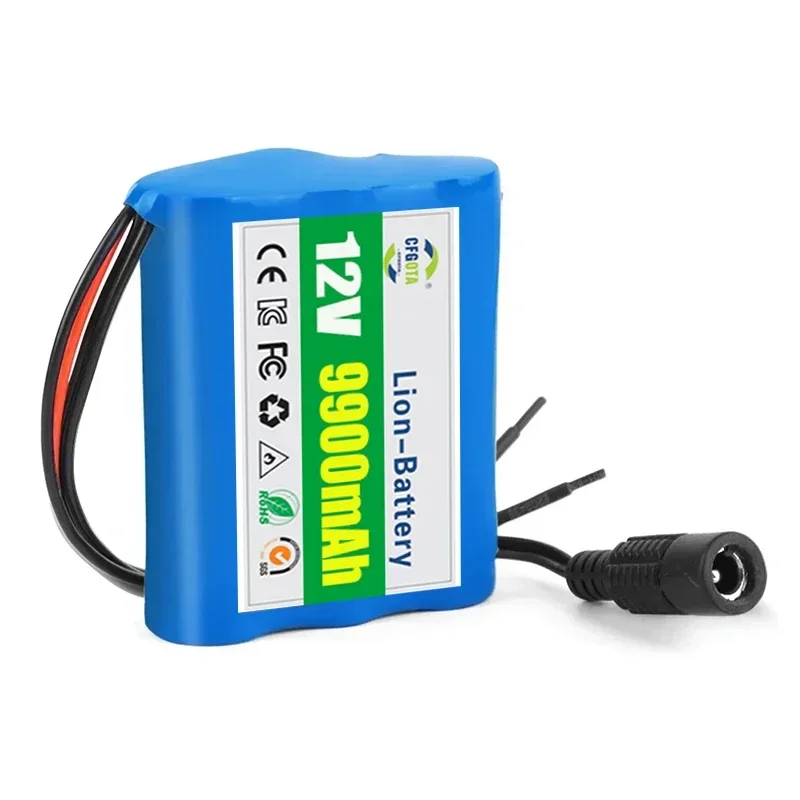 100% nowa płytka ochronna 3S1P 12V 9.9Ah akumulator 12V 9900mAh 18650 litowo-jonowy DC 12.6V super akumulator + ładowarka