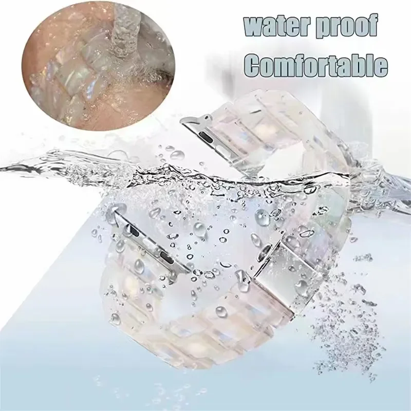 Cinturino in resina colorata alla moda per cinturino iwatch Series 7 SE 6 5 4 per cinturino Apple Watch 41mm 45mm 42mm 44mm 38mm 40mm