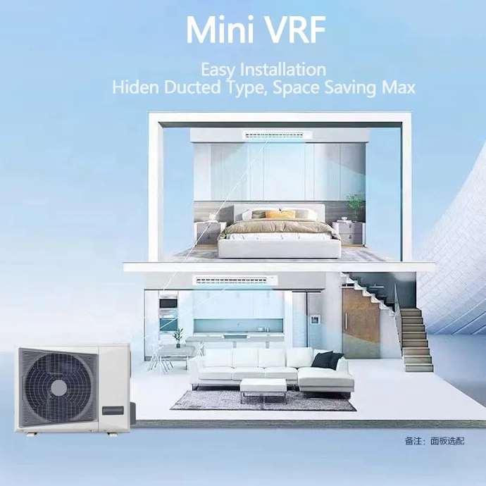 مكيف هواء مزدوج سبليت مثبت على الحائط 220 فولت 50 هرتز 3 حصان 4 حصان مكيف هواء مركزي متعدد الانقسام للمنزل #4