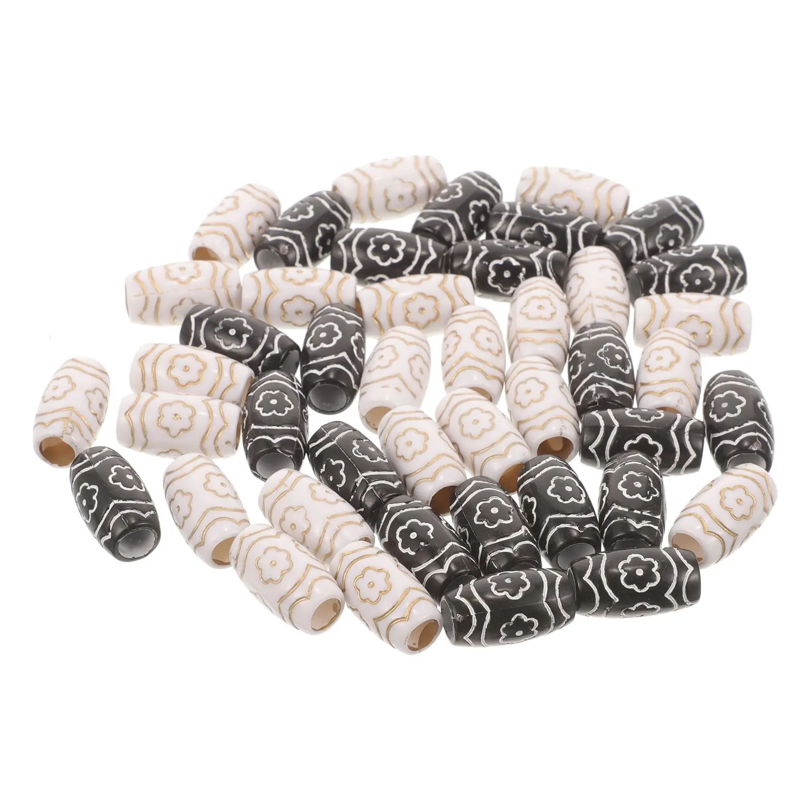 

60pcs Hair Decoration Tube Beads Braiding Beads Braiding Accessories Girls Wig Jewelry Gems Stylish Premium Material