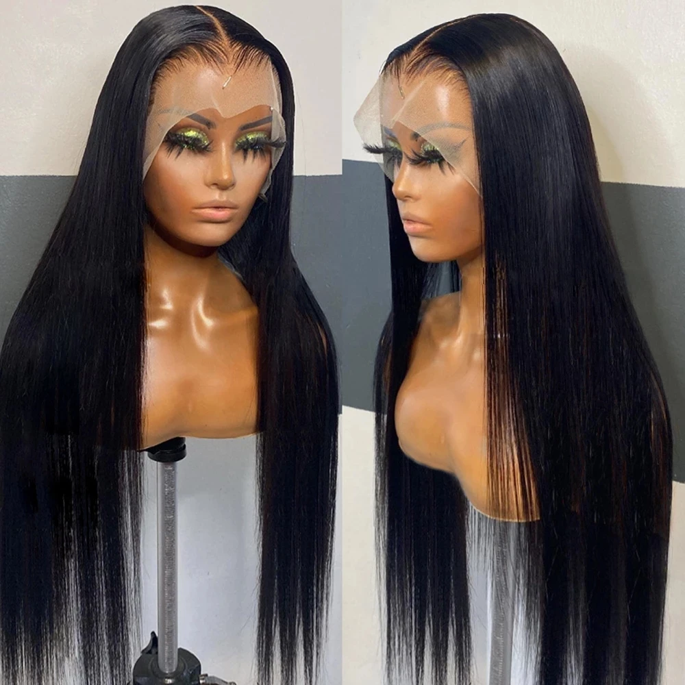 30 32 Inches Bone Straight 250% HD 13X6 Lace Front Human Hair Wigs 13X4 Lace Frontal Wig 5X5 Glueless Ready To Go Wig For Women