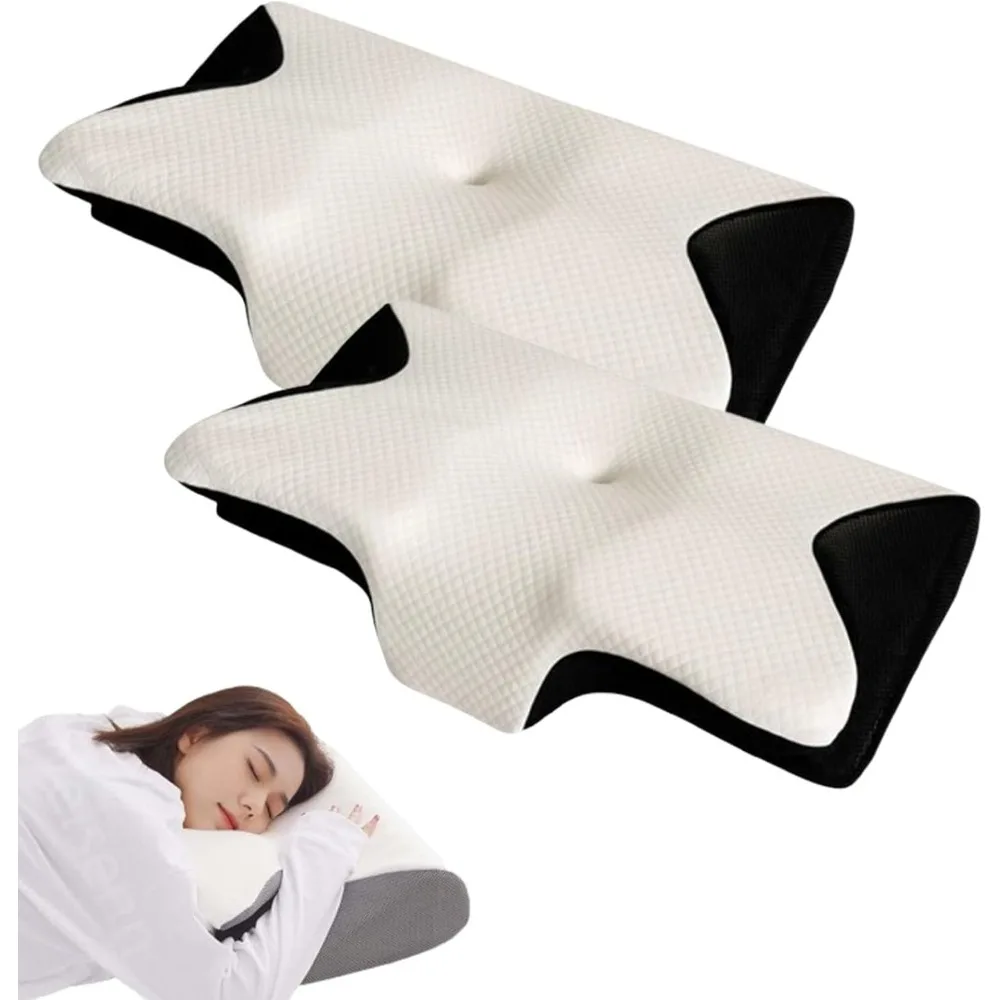 

Neckhaven Pillow, Butterfly Pillow for Neck, Breathable Memory Foam Pillows, Ergonomic Contour Neck Support Pillows