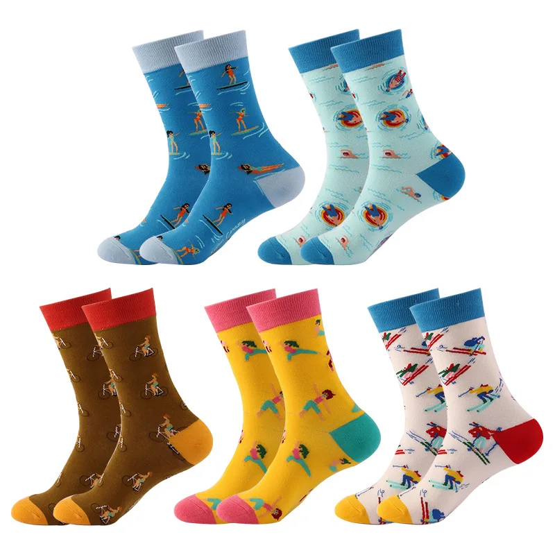 Lustige frauen Socken Gemütliche Baumwolle Socken Originalität Meeresfrüchte Tier Returnee quallen zackenbarsch Glücklich Männlichen Japanischen Harajuku Socken