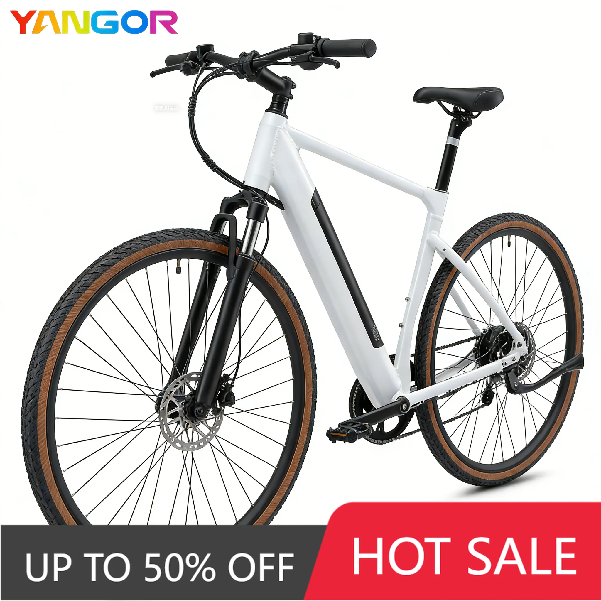 

Электрический велосипед JYF JYF с 7-скоростной алюминиевой рамой, колесами 700c, 36В 250Вт 10.4Ач, универсальный горный/шоссейный велосипед