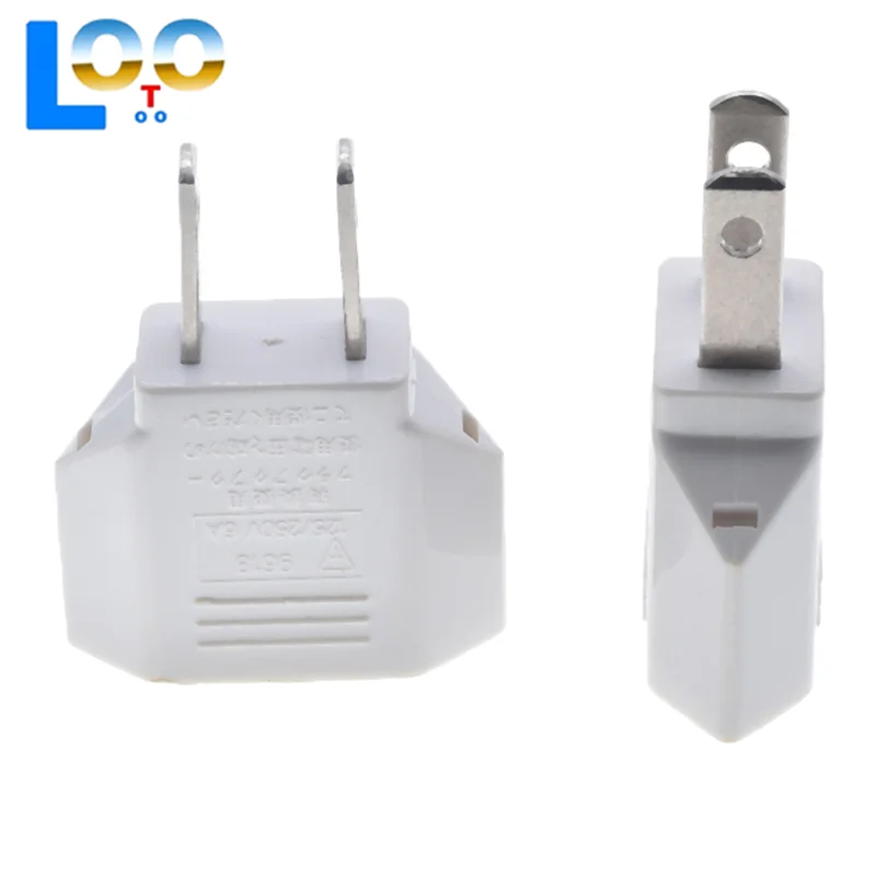 2 قطعة الولايات المتحدة محول القابس السفر الاتحاد الأوروبي إلى الولايات المتحدة JP محول الطاقة محول القابس الكهربائية مآخذ شاحن تيار متردد المخرج