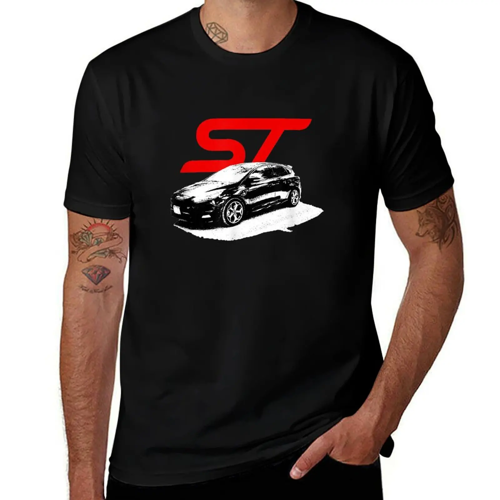 

Focus ST - Distressed Look Red Variant T-Shirt t shirts for man graphic funny T-Shirt