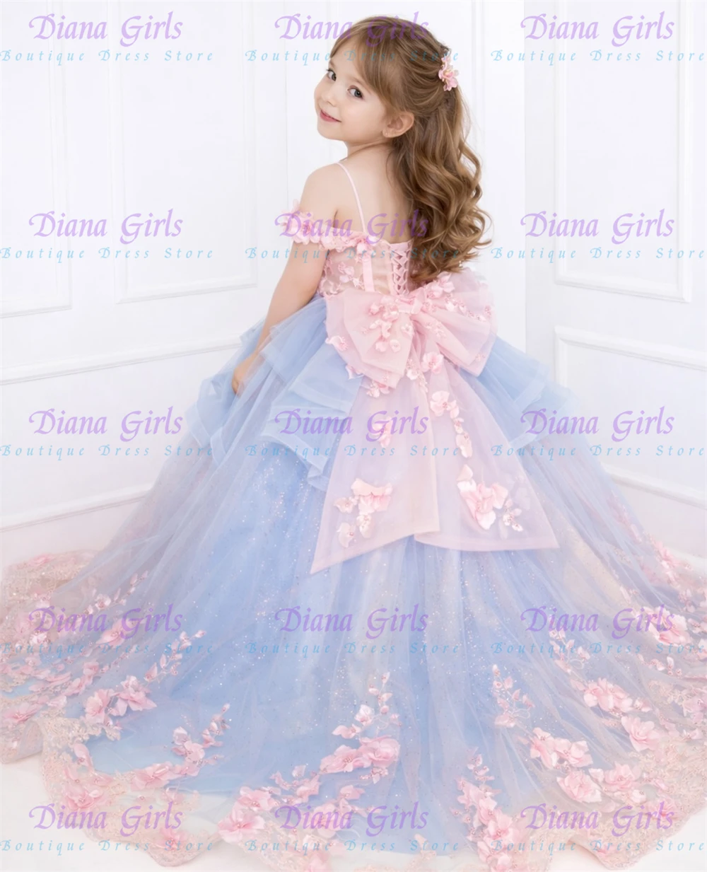 precioso-vestido-de-tul-azul-con-apliques-rosas-para-nina-ideal-para-bodas-cumpleanos-comuniones