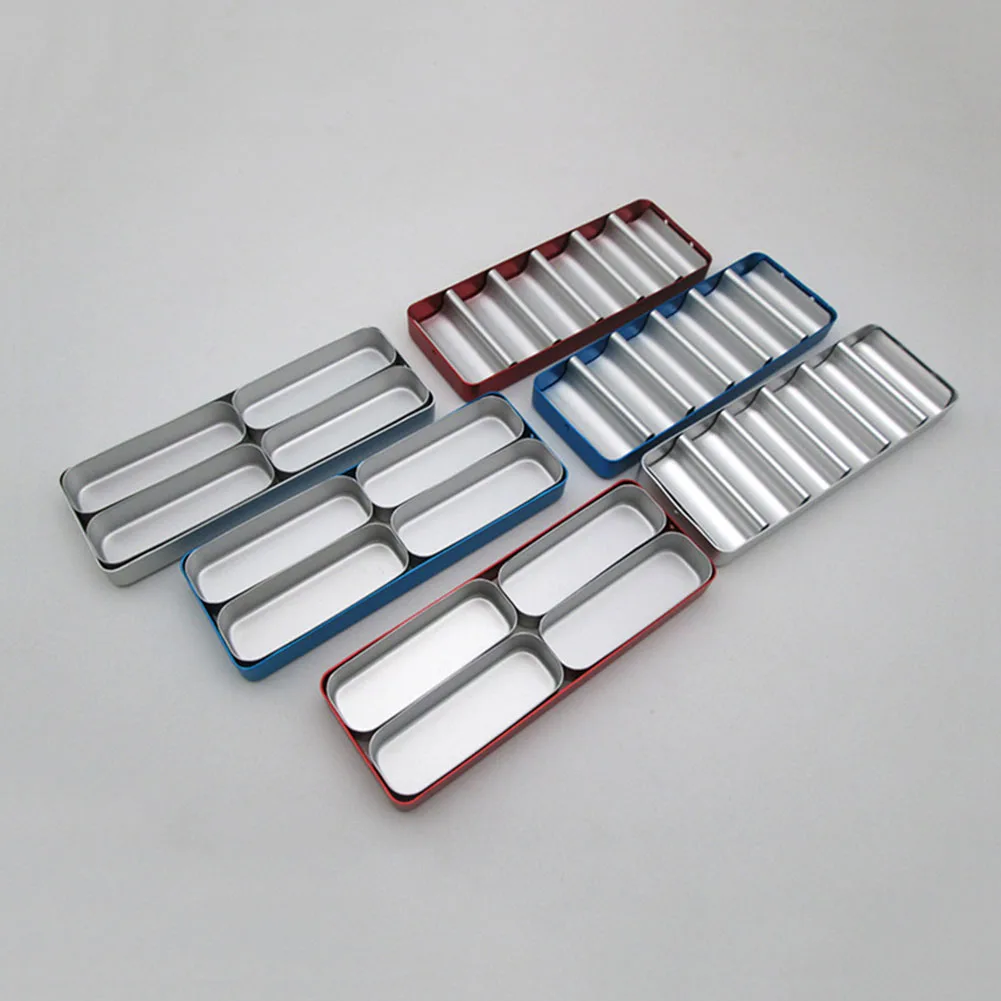 Thickened Dental Instrument Disinfection Box Bur Endo Files Storage Sterilization Case Aluminium Alloy Frosted Divided Organizer
