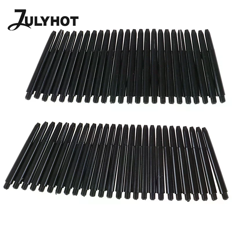 50pcs 48mm Nylon Dart Shafts 2BA Screw Thread Darts Rod Stem+Protection Ring