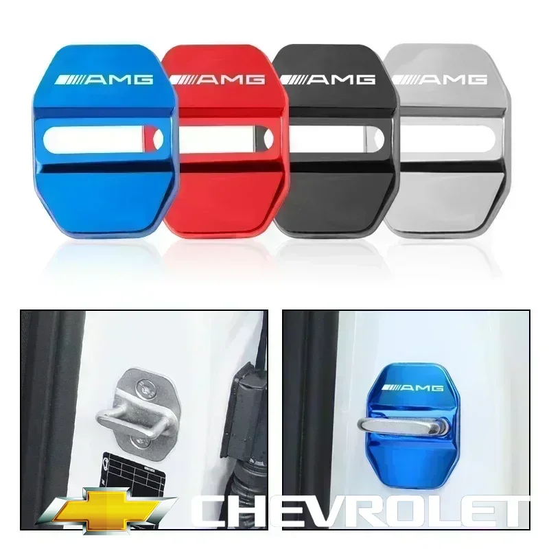 

4Pcs Stainless Steel Car Door Lock Buckle Cover Accessories For Mercedes Benz AMG GLE GLS CLS GLC CLA GLA GLK ML C197 R231 W167