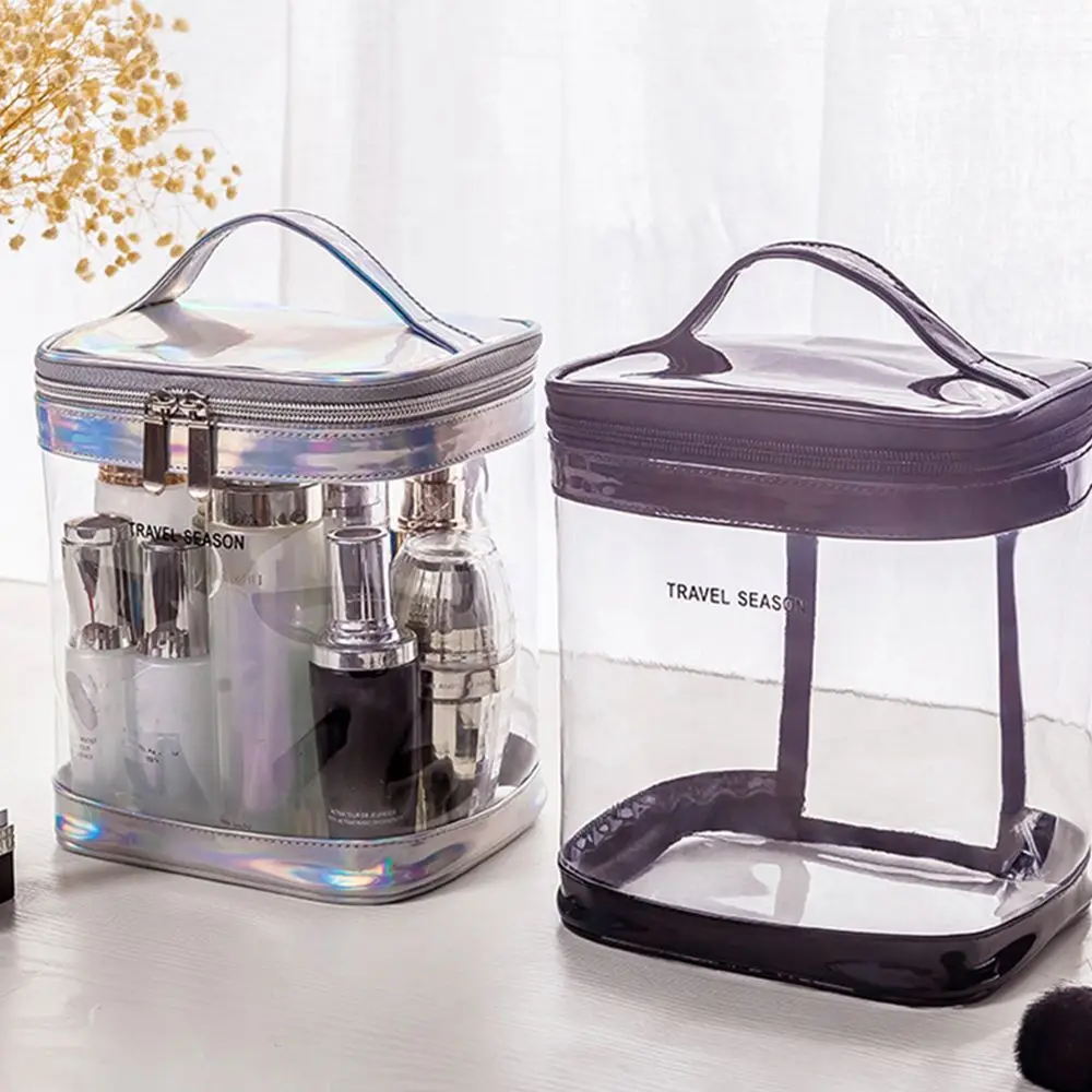 

Capacity Wash Pouch Zipper Bag Travel Organizer Waterproof Storage Bag Transparent Makeup Bag Toiletry Bag PVC Cosmetic Bag