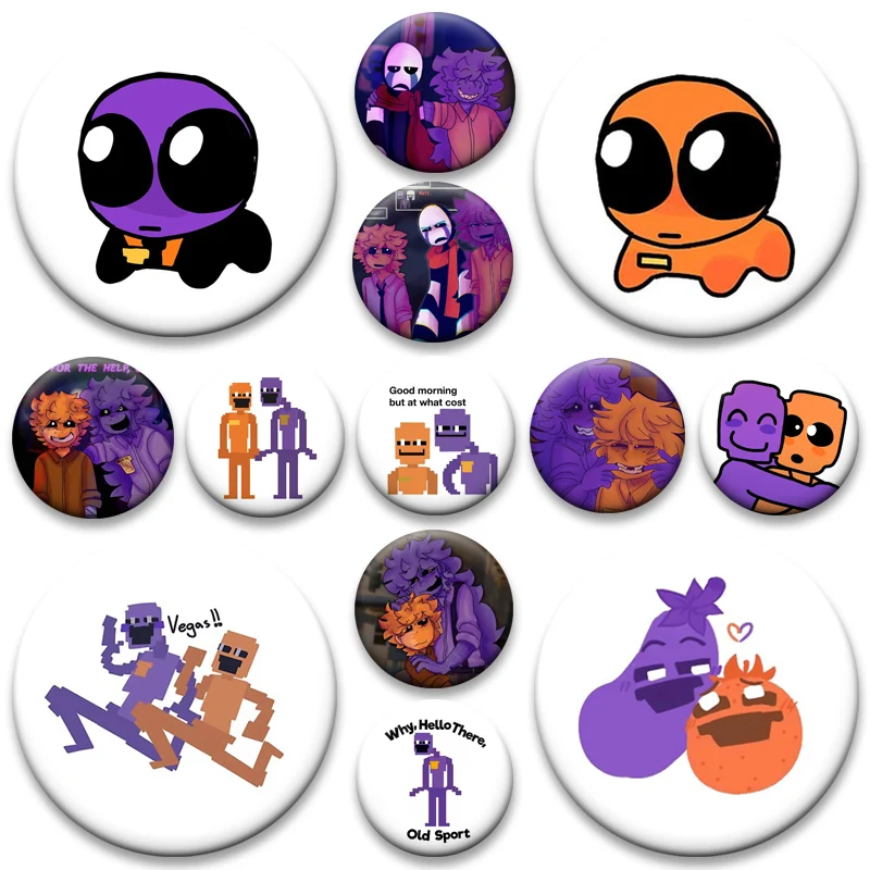 

Dave and Dsaf Vegas Button Pins Cartoon Davesport Brooches Backpack Accessories Jack Dave Miller Running Badge Jewelry Gifts
