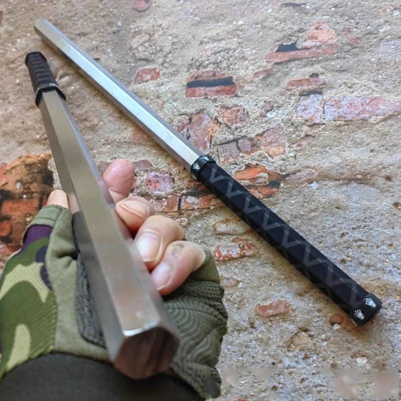 50cm Solid Outdoor Portable EDC Short Stick Stainless Steel Integrated Steel Car Emergency Window Breaking Tool