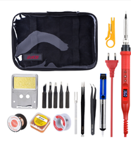 100W Digital Electric Soldering Iron Kit Set 110V/220V Temperature Adjustable Welding Tool Ceramic Heater Soldering Tips Rework