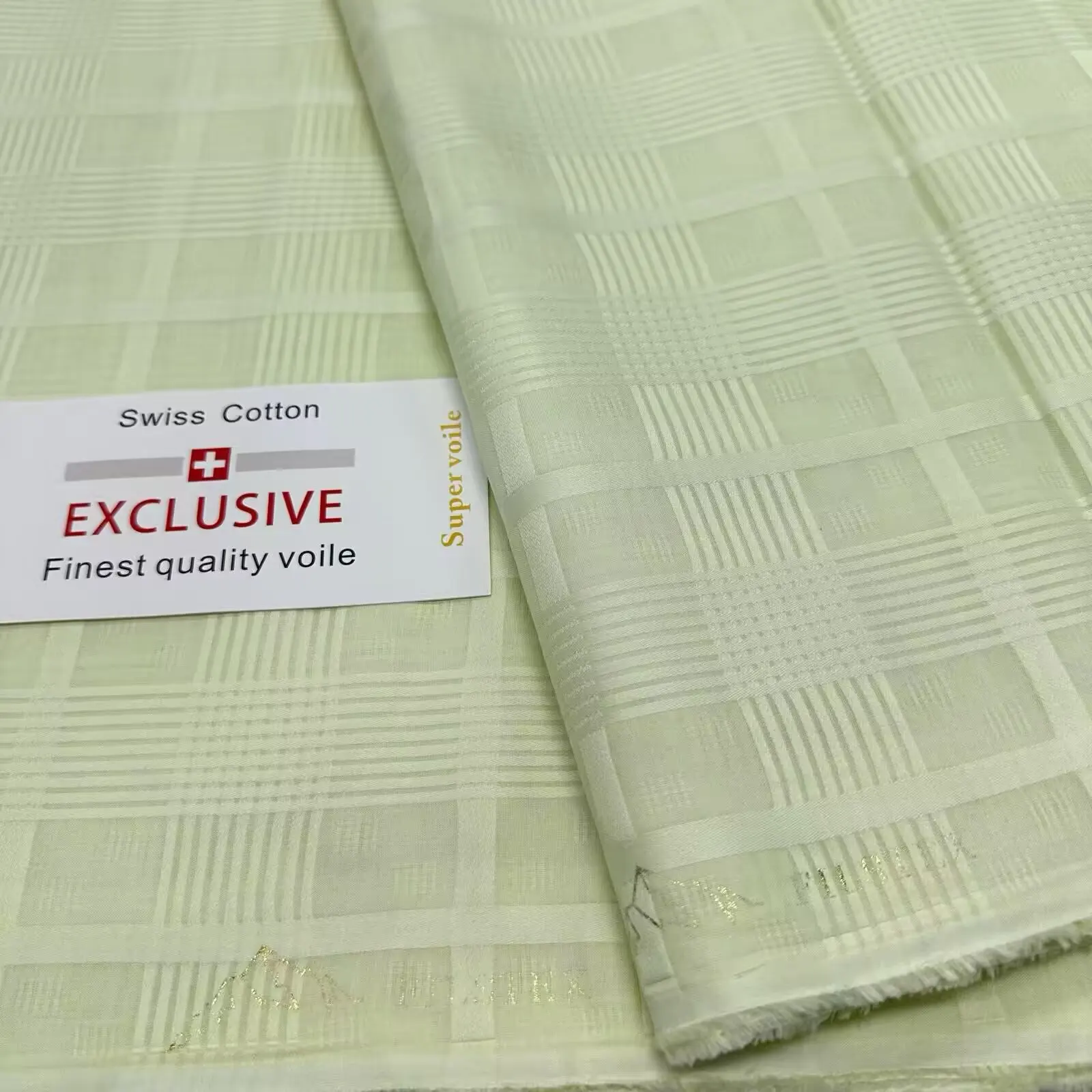 5 Yards African Soft Atiku Fabric For Men Suit Making Swiss Material 100% Cotton For Senator Wear Clothes Party 16A53