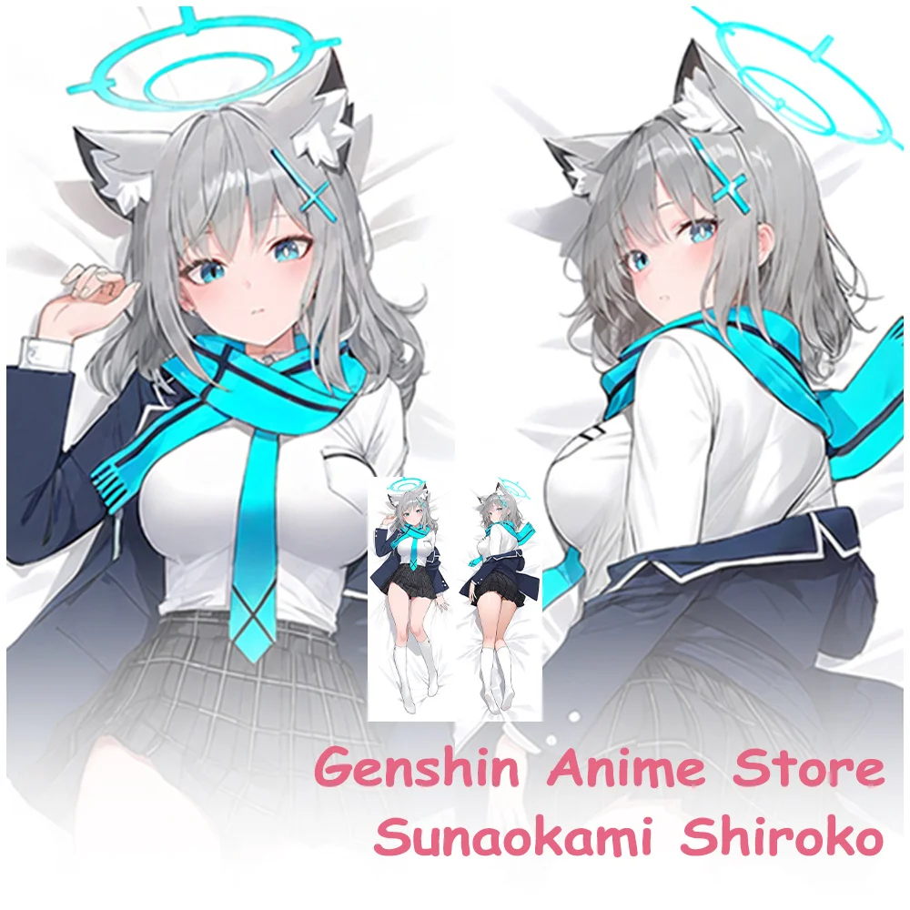 

Dakimakura Blue Archive Sunaokami Shiroko обнимающая наволочка для тела реквизит для косплея аниме двусторонние печатные чехлы для подушек отаку