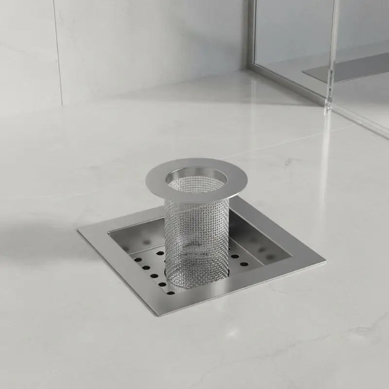 Reusable Stainless Steel Sink Filter Mesh Durable Floor Drain Strainer Anti-Block Bathtub Hair Catcher for Home Use