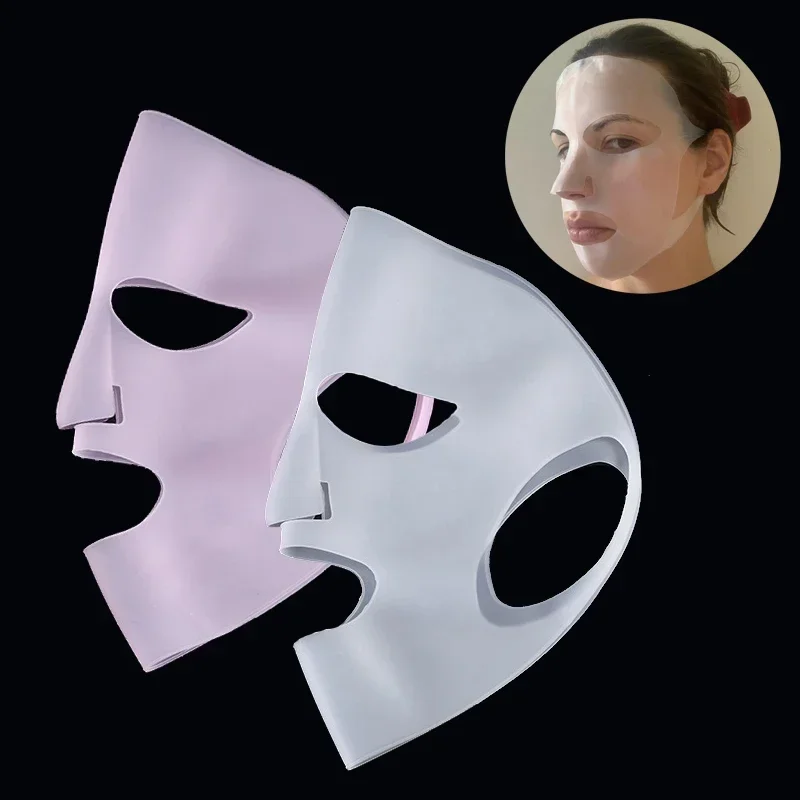 1pcs Reusable Silicone Face Mask Cover Face Skin Care Moisturizing Ear-hook Mask for Prevent Serum Evaporating Beauty Tools