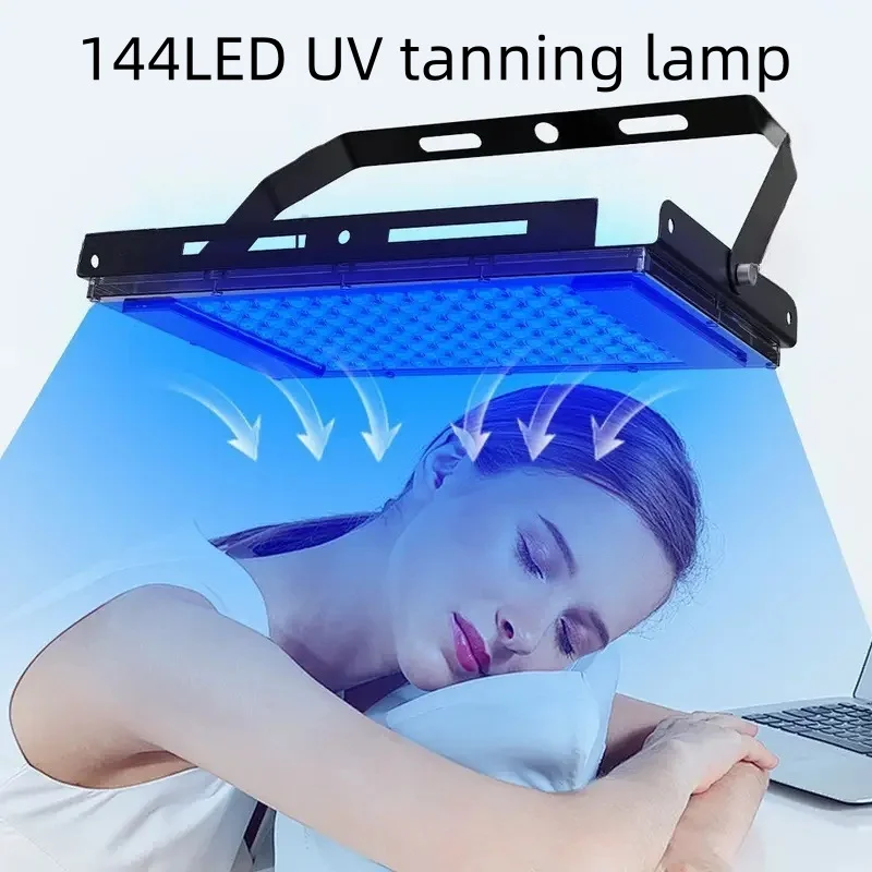 SHINEKNOT 45W Tanning Lamp Sunbathing LED Full Body Fluorescent Lamp Blue Light 460nm Square Ultraviolet Fluorescent Light