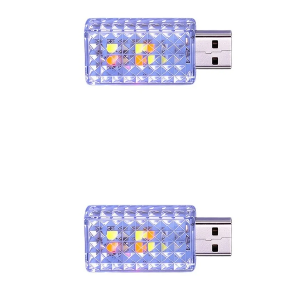 2pcs Smart USB Ambient Light RGB Color Changing With App Voice Control Music-Sync For Car Bedroom Home Decoration Lamp Strip