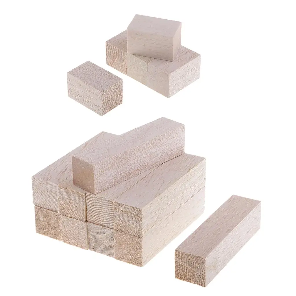 Balsa Modeling Blocks Sanded Cuboid Wood Blank Woodworking Supplies for Architectural Model and Repair