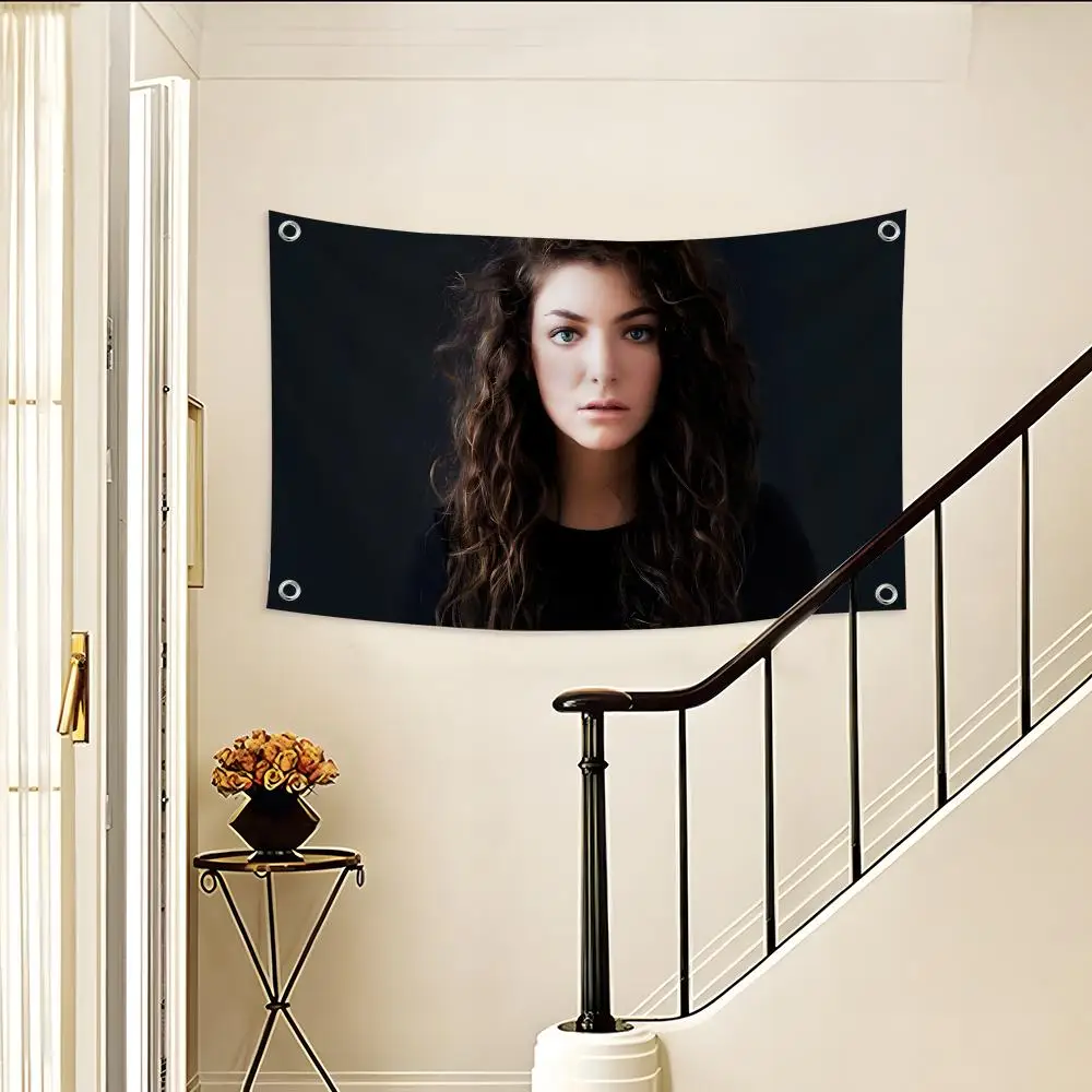 L-lorde Rapper Singer Flags Custom Camping Outdoor Garden Room Decor Backdrops Wall Art Family Gifts