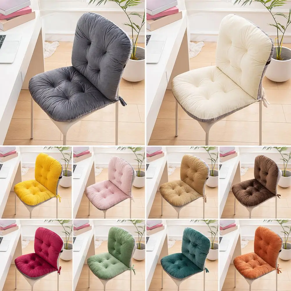 High Elastic Pp Cotton Filling Winter Desk Chair Cushion with Fixing Strap Anti-slip Thickened Seat Pad Soft Elastic Office