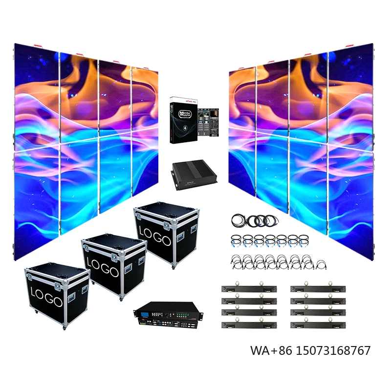 Full Complete 500x1000 LED Cabinet P3.91 P4.81 Stage Background LED Display Big Screen Outdoor 4m X 2m LED Video Wall