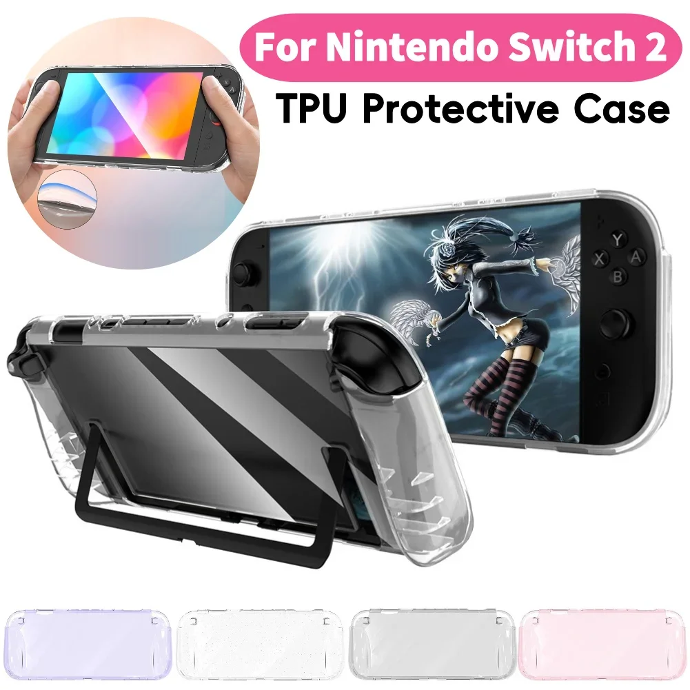 Für Nintendo Switch 2 2025 TPU Schutzhülle Transparente Handheld-Spielkonsole Sturzsichere Schutzhülle für NS 2 Spielkonsole