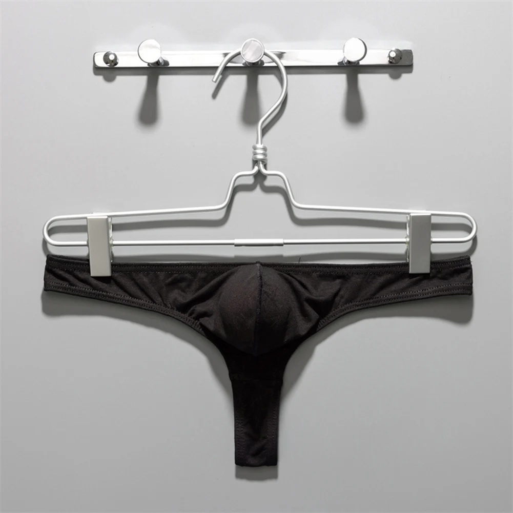 Mens Cotton Thong Underwear Low Waist with Breathable Pouch Support T Back Briefs G String for Comfortable Fit