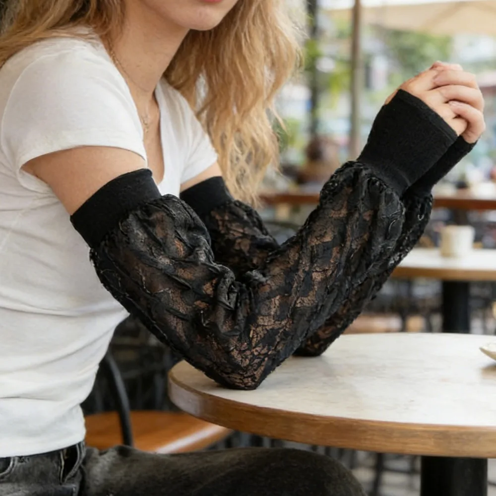 

Breathable Ice Cool Fingerless Sleeves Summer Outdoor Sun Protection Arm Cover