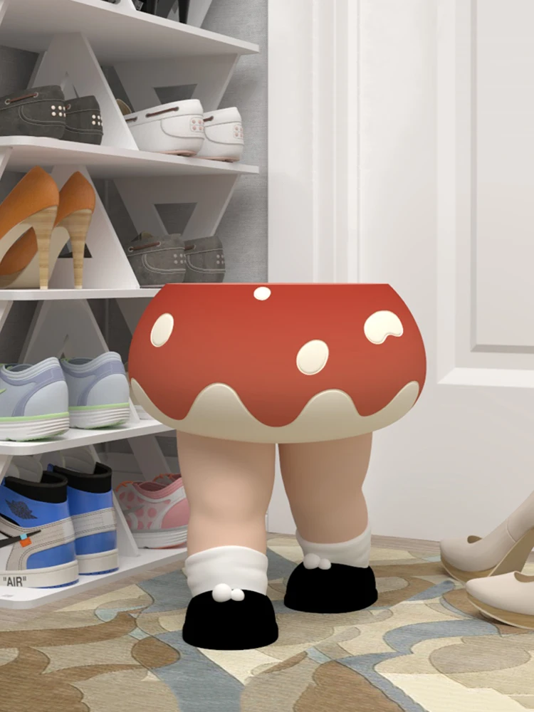 

Cartoon Shoe Changing Stool, Footstool, Living Room Decoration Furniture, Creative Small Side Table, Bedroom Bedside Table,