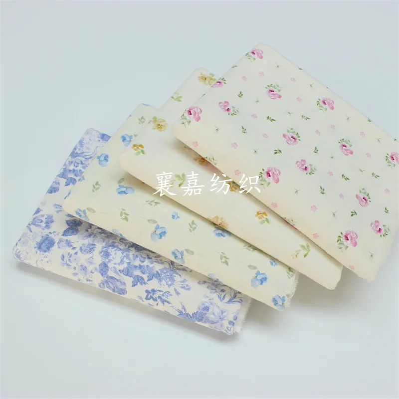 Soft and Comfy Cotton Fabric in Chic Floral Print for Kids' and Women's Apparel, 145x50cm