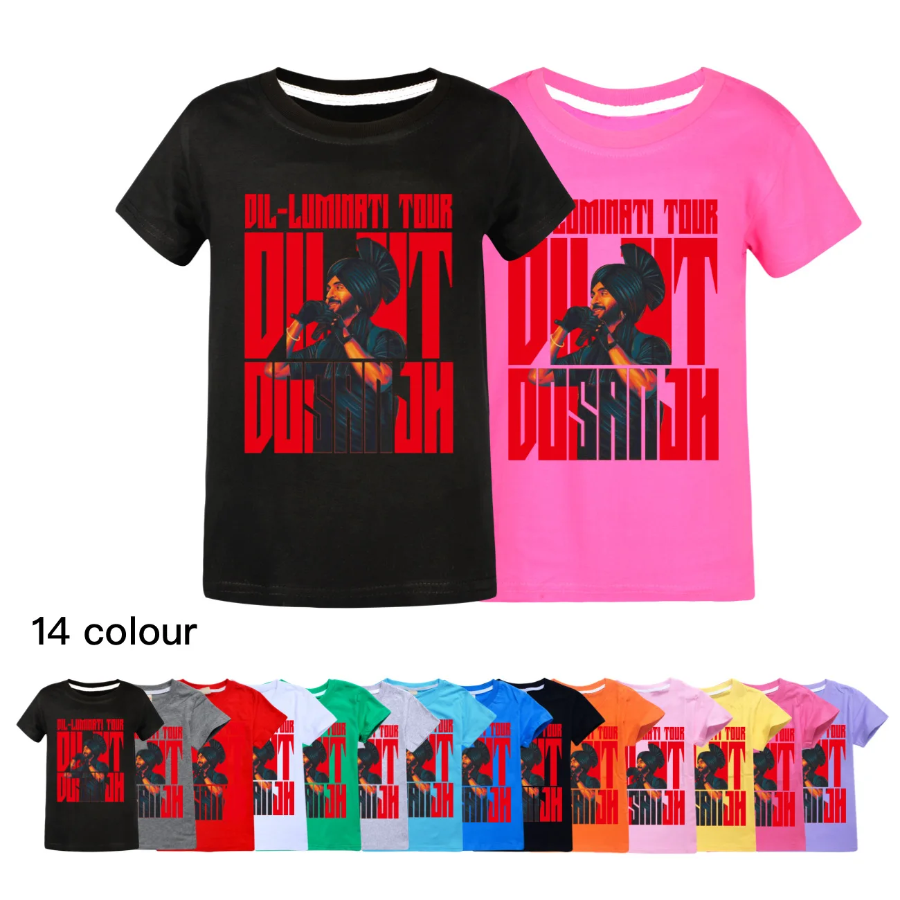 Kids Fashion DILJIT DOSANJH T Shirt Vintage Graphic T-shirt Youth Girls Cotton Short Sleeve Tops Unisex Boys  Streetwear3832