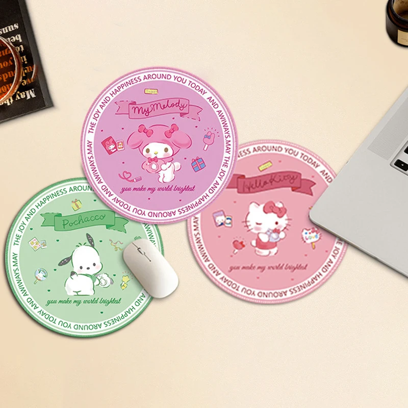 Sanrio Kuromi Series Style Cute Cartoon Mouse Pad Desktop Ornaments Office Learning Game Competitive Anti-slip Mat Unisex