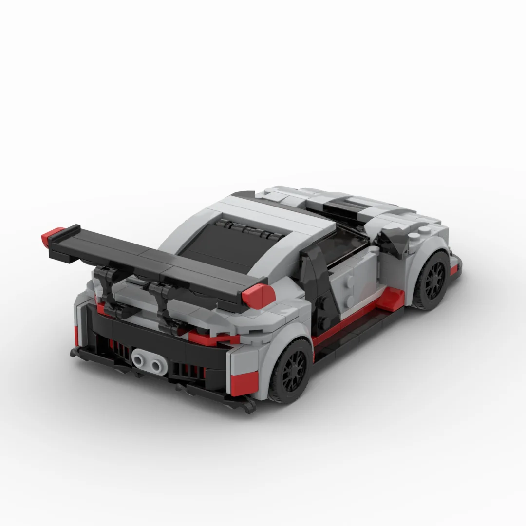 MOC-69755 R8 GT racing sports car Vehicle Racer Building Blocks Brick Creative Garage Toys for Boys