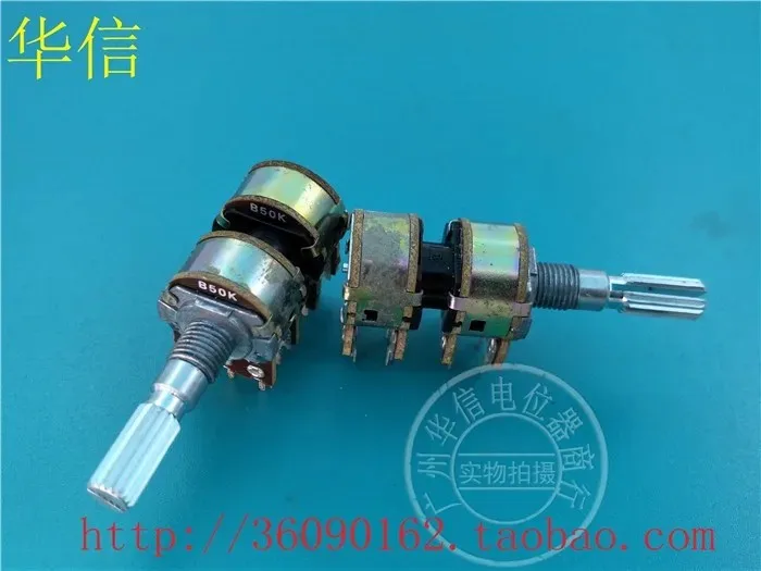 Stock FIL 148 type quadruple potentiometer B50K handle 25MM long spent 12 feet