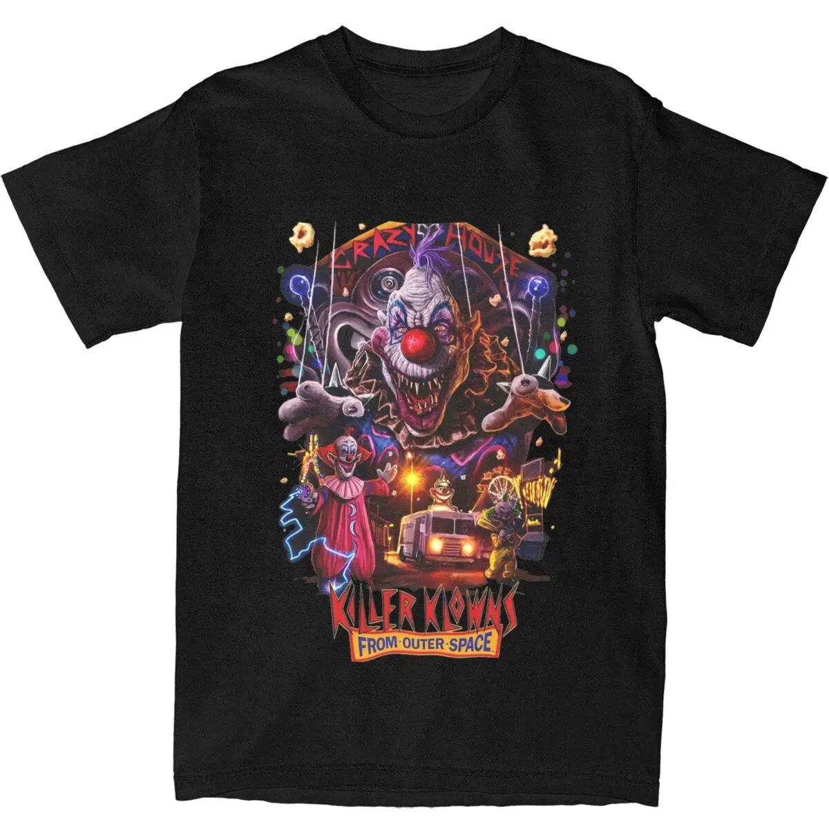 Men Women Killer Klowns From Outer Space Shirt Accessories Fun Horror Movie Cotton T-shirt Clothes Graphic Print Tee Shirt