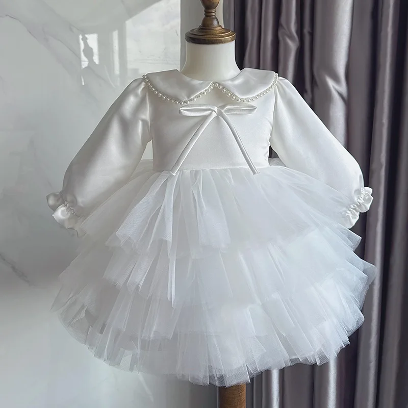 

Наряд для девочек, свадебное платье с цветочным узором для маленьких девочек, пышное платье, элитное легкое роскошное платье