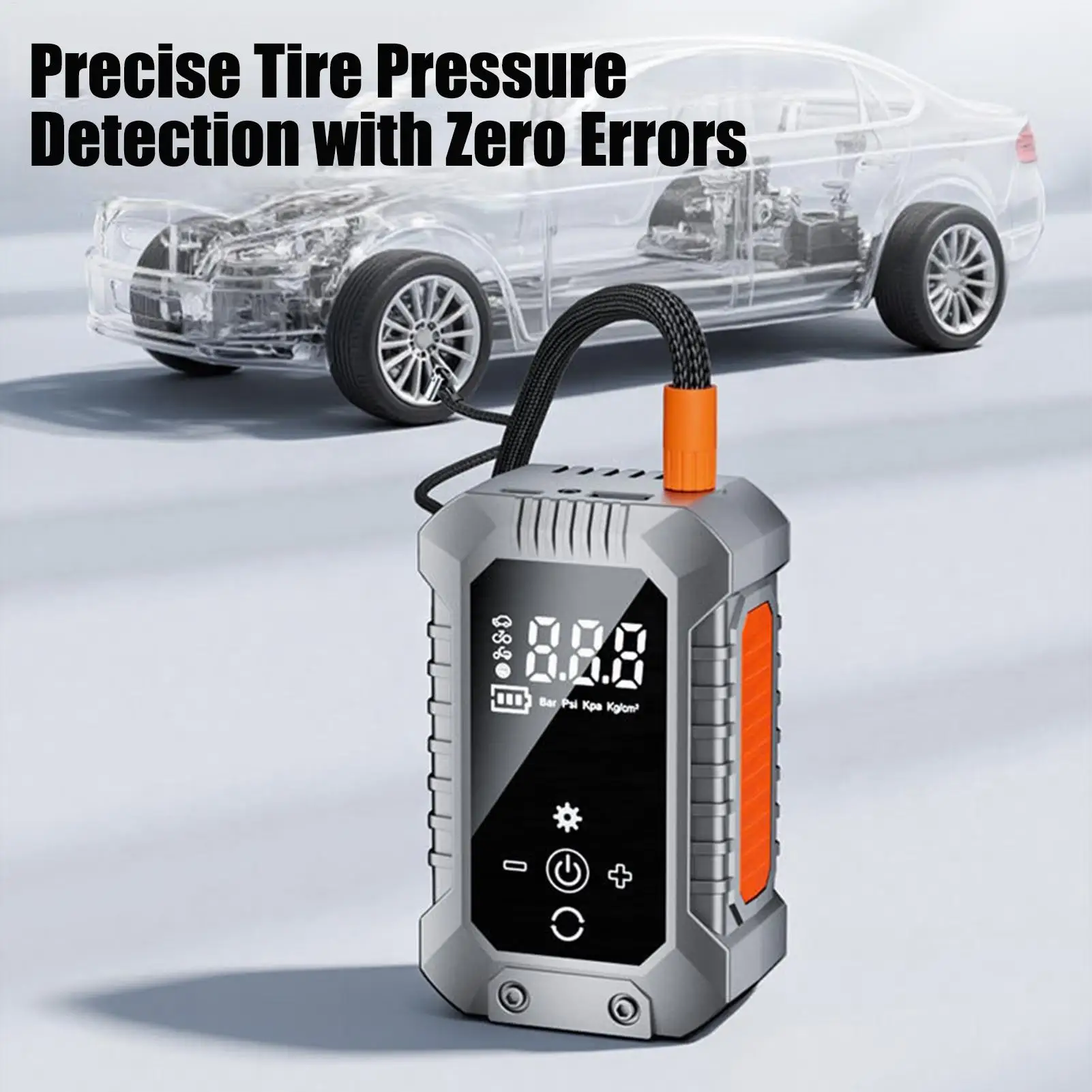 Car Tire Inflator Cordless Auto Shut-Off With LED Lights Car Tire Air Pump Portable Inflator For Bike Sedan SUV Balls Inflatable