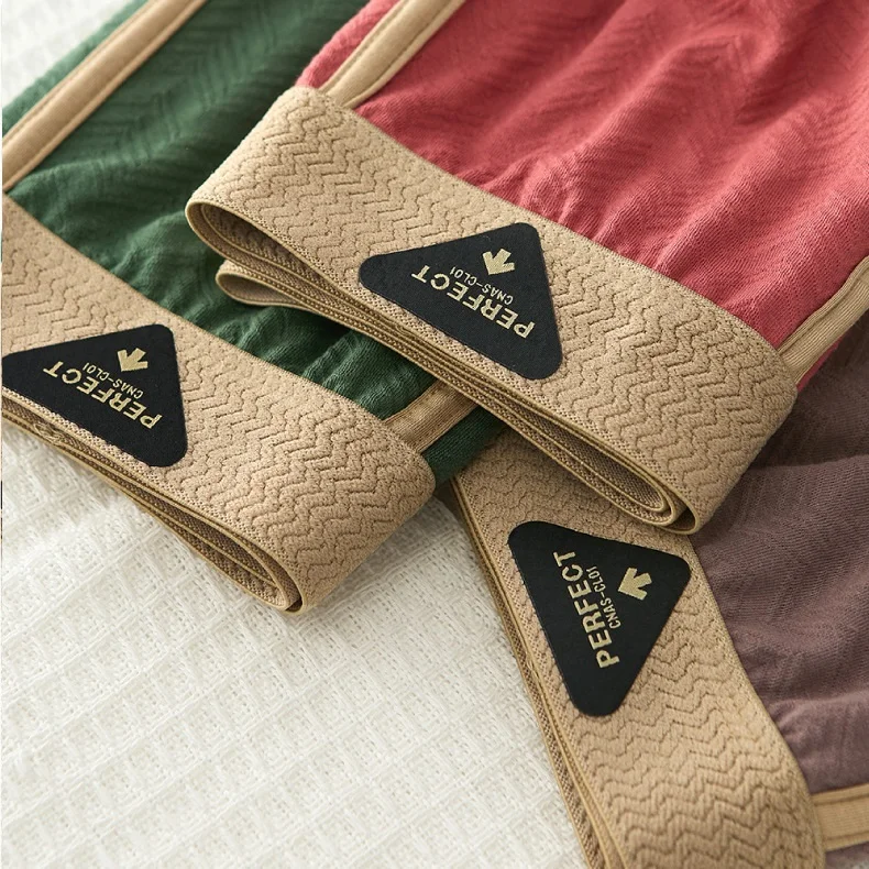 3PC 100% Cotton Men's Underwear Autumn Winter New 10A Antibacterial BoxerShorts Loose Comfortable Men's Quadrangle Underpants - Image 4