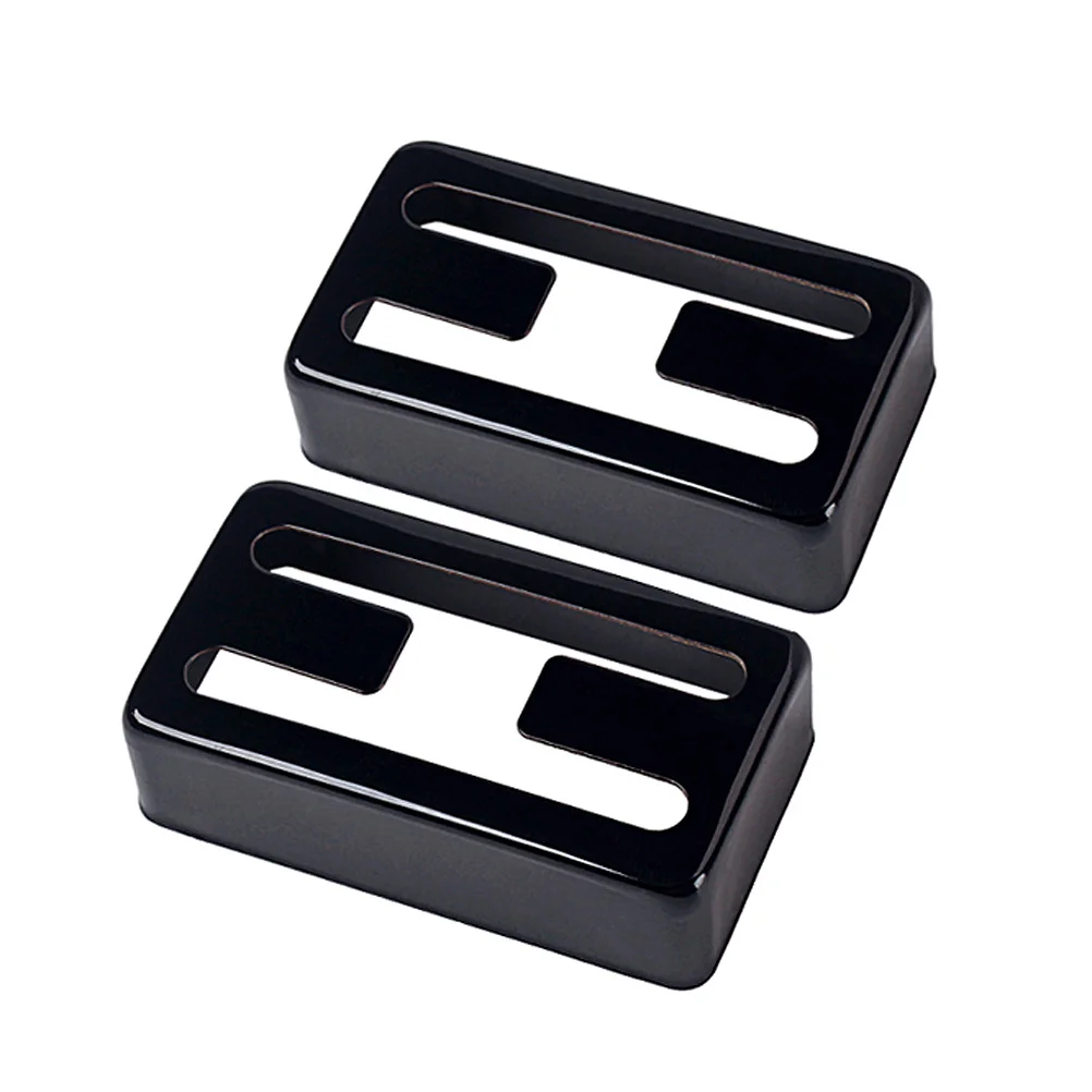 

2Pcs Metal H Hole Humbucker Cover Black Professional Durable Pickup Guitar Accessory Replacement DIY Part Humbucker Cover