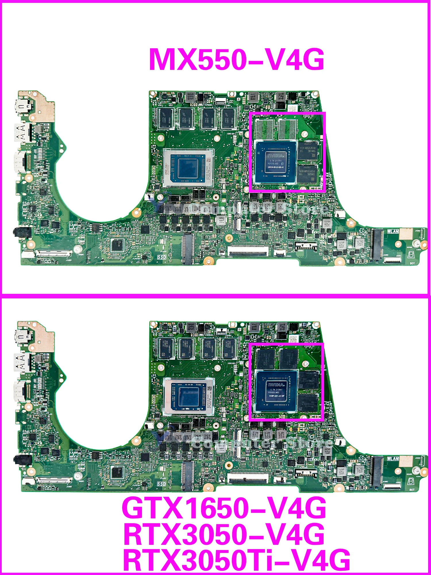 Imagem -04 - Placa-mãe para Laptop M6400qc M6500ih M6400qb M6400qe M6400qh M6500qc M6500qb M6500qe M6500qh M7400qcb M7600qcb M7400qeb M7600qeb