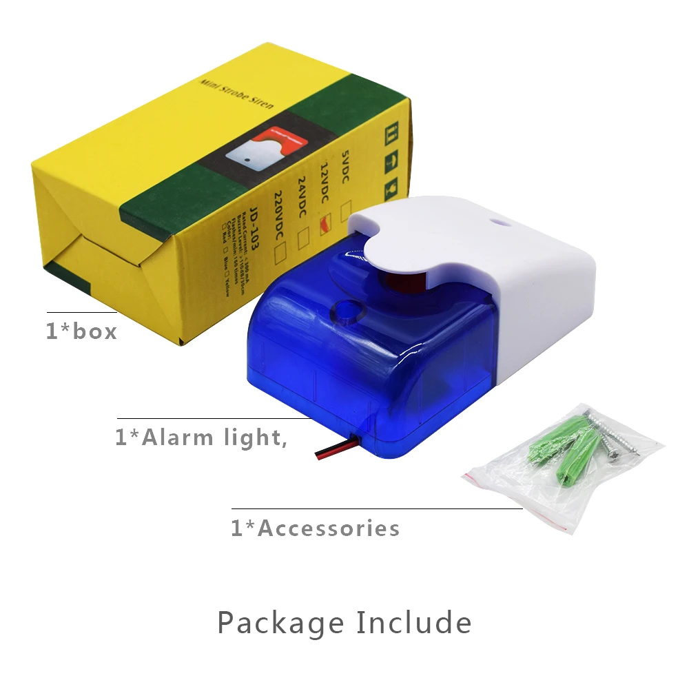 Imagem -06 - Sirene Estroboscópica com Fio para Segurança Doméstica Alarme de Som Luz Piscando Gsm sem Fio Durável 12v 24v