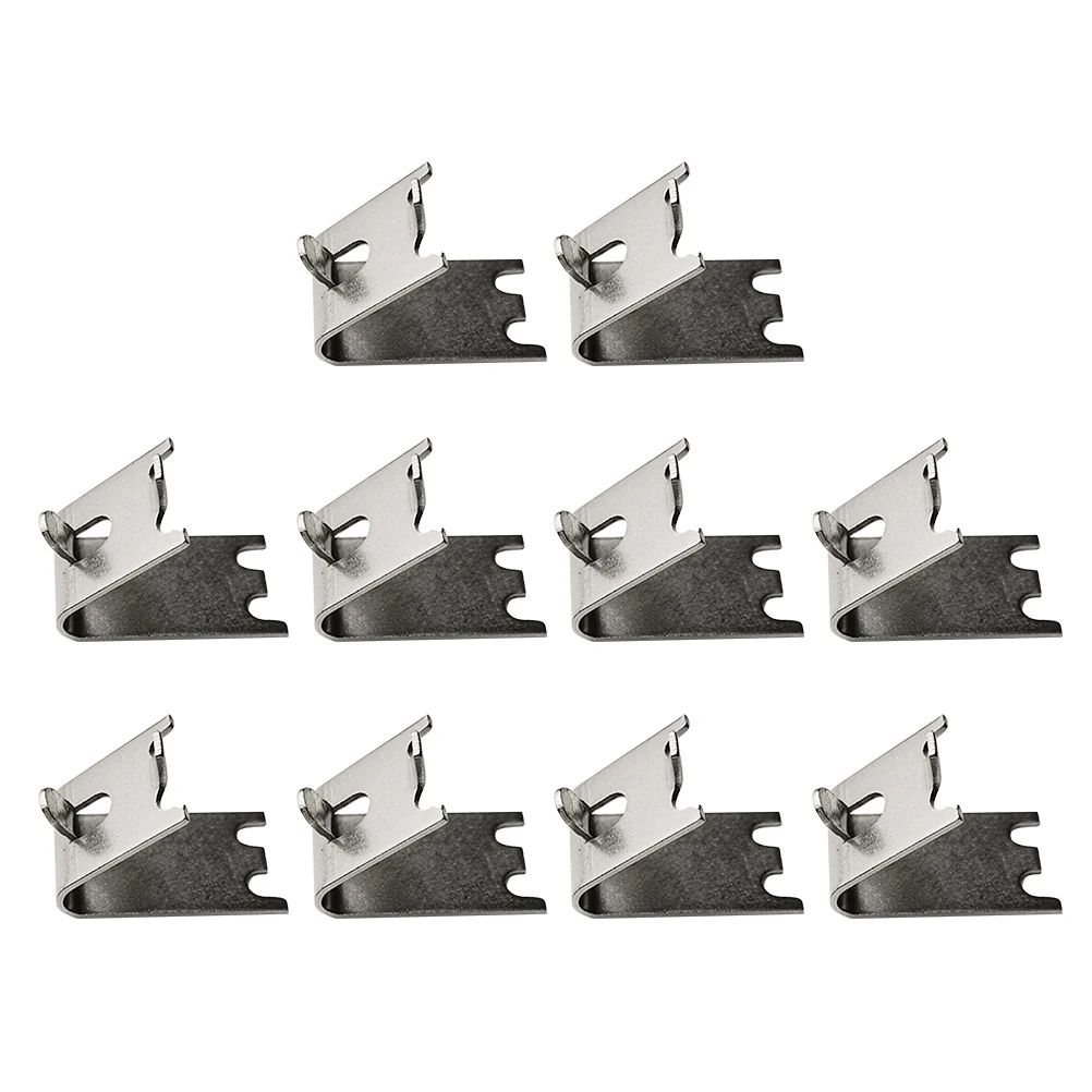 

Stainless Steel Freezer Shelf Clip Bracket Refrigerator Support Clips Safe Easy Install Curved Dovetail Design Raised