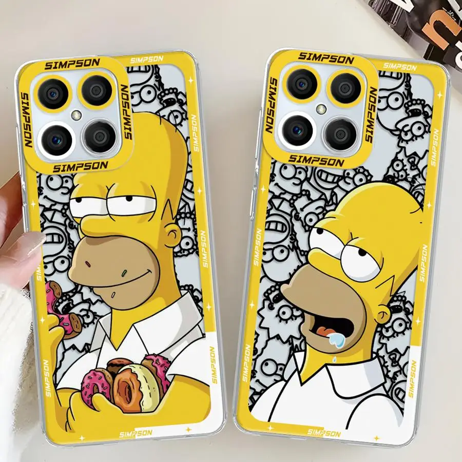 حافظة هاتف شفافة ناعمة لهاتف Honor X9b X7b X9a X8b Y9 Prime 2019 90 Lite Simpson Dad #1