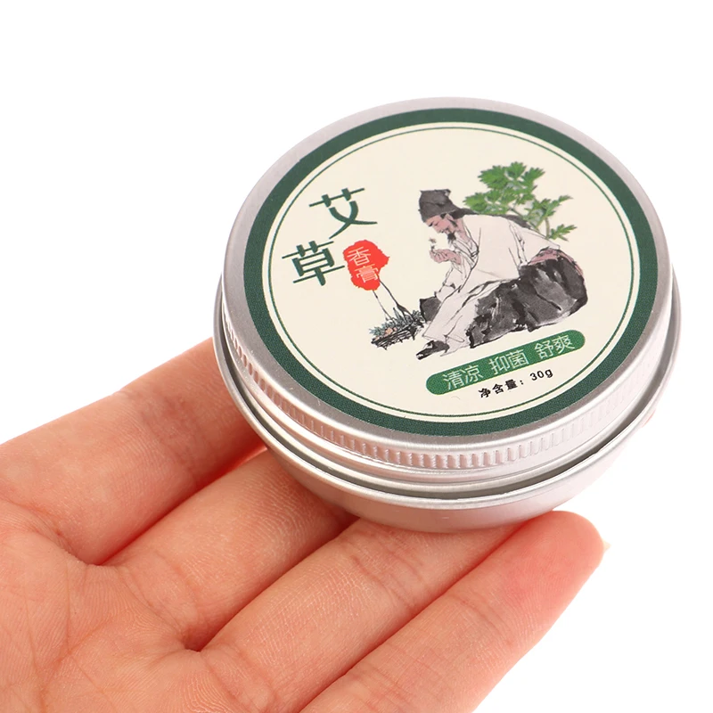 30g Herbal Moxibustion Cream Moxa Ointment Mugwort Health Care Massage Oil Relief Arthritis Body Pain Prevent Mosquito Bites