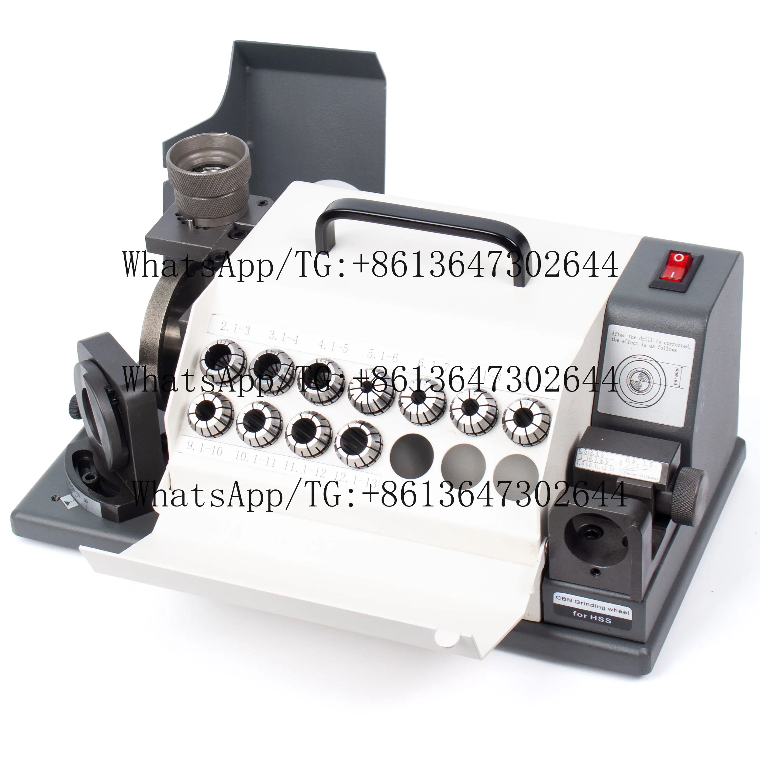 TX-Z13B Drill Bits Sharpener and Grinder 11 Collets Drill Grinding Machine Portable Grinding Sharpening Machine