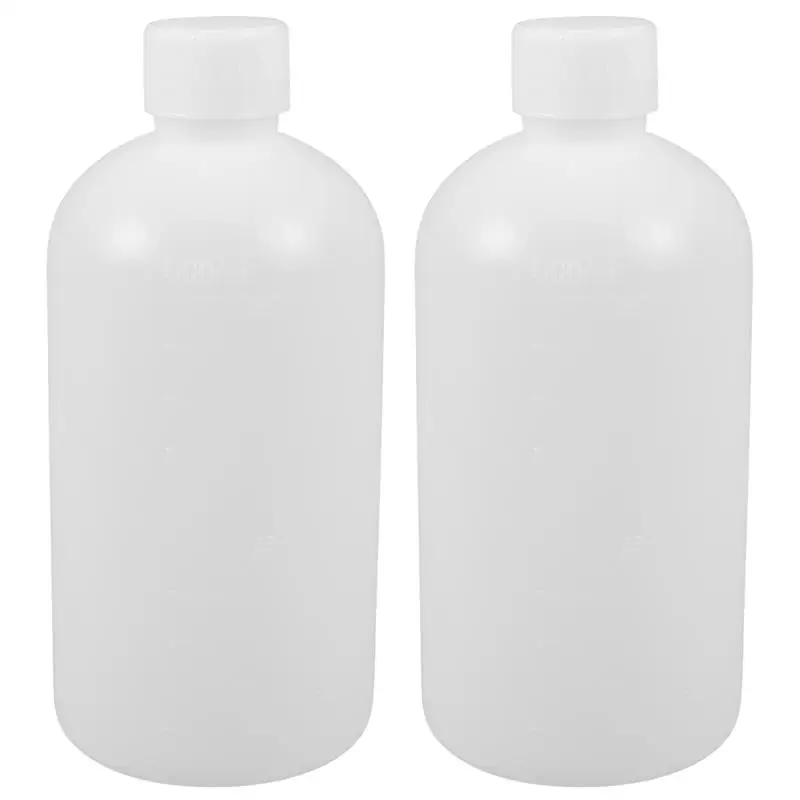 

2pcs 500ml Medicine Bottle With Lid Food Grade Plastic Storage Packing Container Ill Box Case Bottle Storage Bottle Lab Reagent