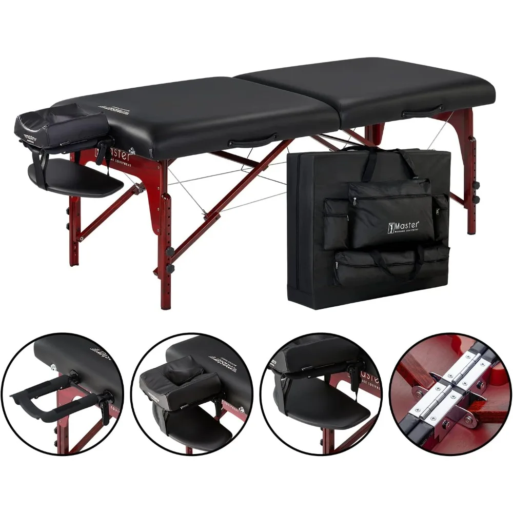 31 inch portable massage table set, memory foam pad, Reiki panel, finger pressure wire release